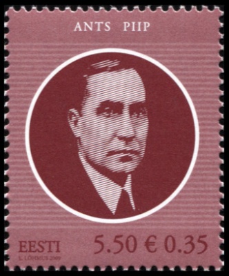 Эстония. 2009. Антс Пийп (1884-1942) (Почтовая марка. MNH OG)