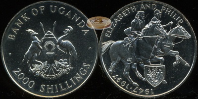 Уганда. 2000 шиллингов. 1997 (Unc)