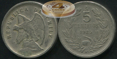 Чили. 5 центаво. 1925 (VF)