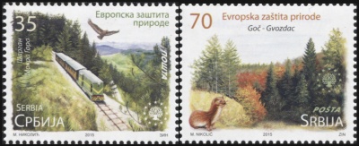 Сербия. 2015. Европейская программа защиты природы (Серия. MNH OG)