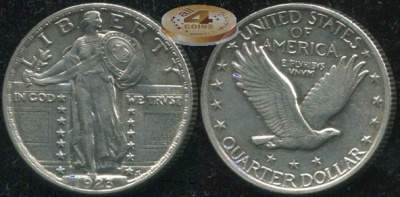 США. 25 центов (Квотер). 1923 (aUnc++. Серебро)