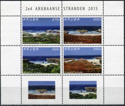 Аруба. 2015. Пляжи Арубы (Сцепка. MNH OG)