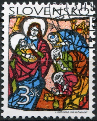 Словакия. 1998. Рождество (Почтовая марка. CTO Гашеная)