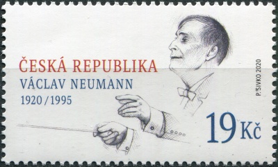 Чехия. 2020. 100-летие со дня рождения Вацлава Ноймана (1920-1995) (Почтовая марка. MNH OG)