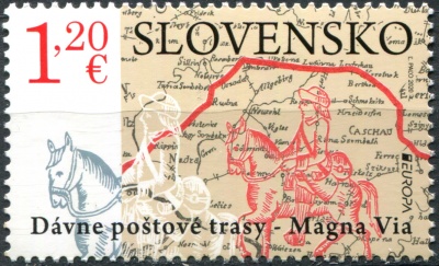 Словакия. 2020. Древние почтовые маршруты (Почтовая марка. MNH OG)