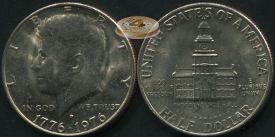 США. 1/2 доллара. 1976.D (Unc)