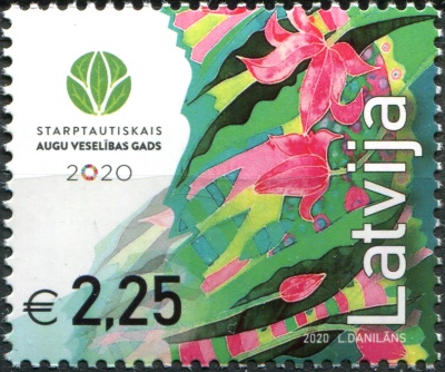 Латвия. 2020. Международный год здоровья растений (Почтовая марка. MNH OG)