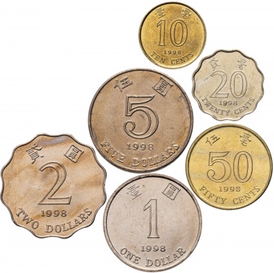 Гонконг. Набор №4 (XF-Unc. 6 монет) 1993-98