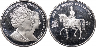 Британские Виргинские о-ва. Монета 1 доллар. 2012 (KM#NL. Unc) Выездка