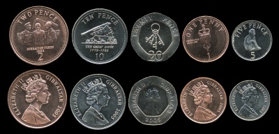 Гибралтар. Набор №1 (5 монет ) 2005