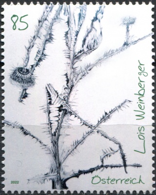 Австрия. 2022. "Татарник колючий" (1995), Лоис Вайнбергер (Почтовая марка. MNH OG)