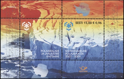 Эстония. 2009. Программа защиты Полярных зон и Ледников (Блок. MNH OG)