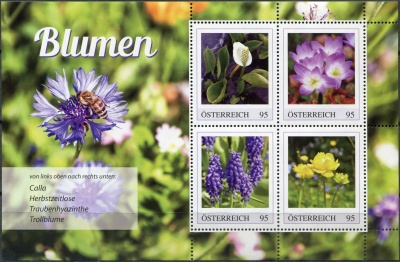Австрия. 2023. Цветы (Малый лист. MNH OG)