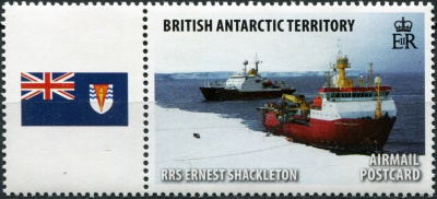 Британская Антарктическая территория. 2011. RRS Ernest Shackleton (Почтовая марка. MNH OG)
