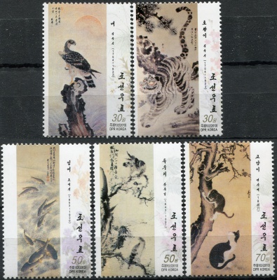КНДР. 2013. Традиционные корейские картины (Серия. MNH OG)