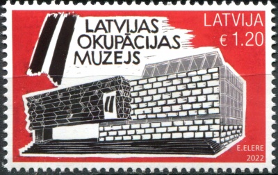 Латвия. 2022. Музей оккупации Латвии (Почтовая марка. MNH OG)