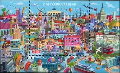 Венгрия. 2016. Страны и Города (Блок. MNH OG)