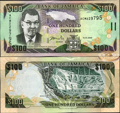 Ямайка. 100 долларов (Unc) 2006