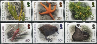Тристан-да-Кунья. 2016. Разнообразие форм жизни (II) (Серия. MNH OG)