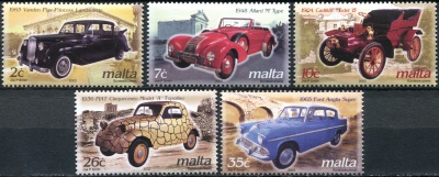 Мальта. 2003. Старинные автомобили (Серия Почтовых марок. MNH OG)