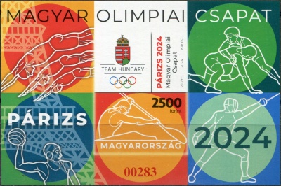 Венгрия. 2024. Летние Олимпийские игры 2024 года - Париж (Почтовый блок. MNH OG. Неперфорированная)