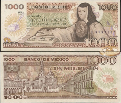 Мексика. 1000 песо (Unc) 1985