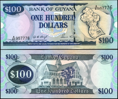 Гайана. 100 долларов (Unc) 1999