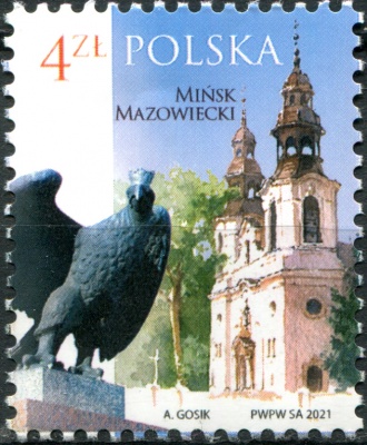 Польша. 2021. Польские города. Миньск-Мазовецки (Почтовая марка. MNH OG)