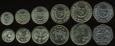 Кипр. Набор №1 (6 монет) 1992-2004