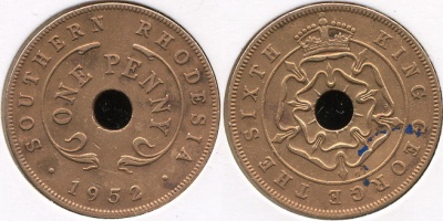 Южная Родезия. 1 пенни. 1952 (XF)