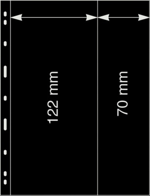 Черные листы Uniplate. 2 вертикальные ячейки [пачка 5 шт] (Lindner)