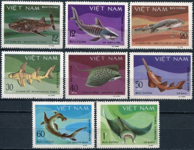 Вьетнам. 1980. Акулы и морская рыба-собака (Серия. MNH OG)