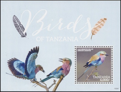 Танзания. 2015. Птицы Танзании (Блок. MNH OG)