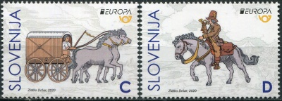 Словения. 2020. Древние почтовые маршруты (Серия Почтовых марок. MNH OG)