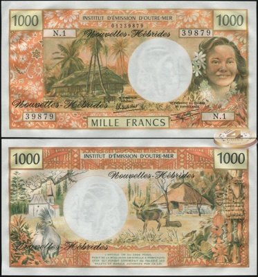 Новые Гебриды. 1000 франков (Unc) 1980