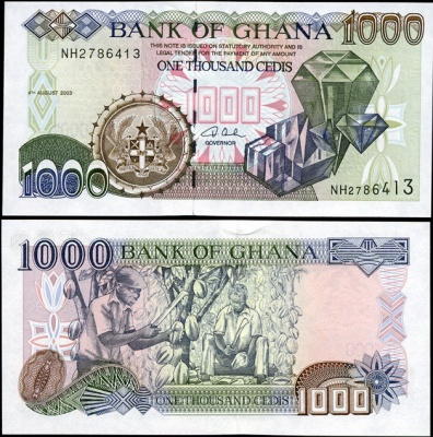 Гана. 1000 седи (Unc) 2003