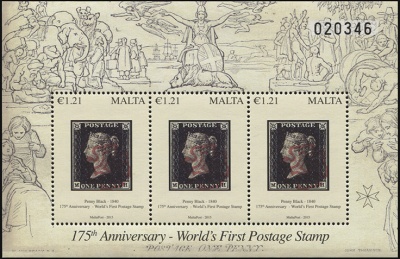 Мальта. 2015. 175 лет Первой Почтовой марке (М.Лист. MNH OG)