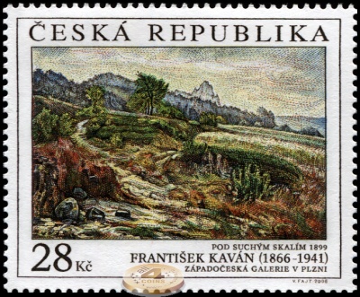 Чехия. 2006. Под Сухими скалами. 1899. Франтишек Каван [1866-1941] (Почтовая марка. MNH OG)