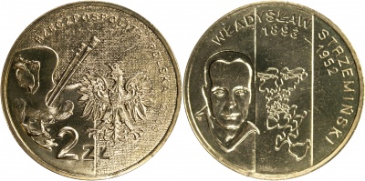 Польша. Монета 2 злотых. 2009 (KM#Y.705. Unc) Владислав Стржеминский