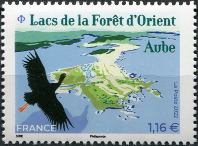 Франция. 2022. Озёра Восточного леса, Об (Почтовая марка. MNH OG)