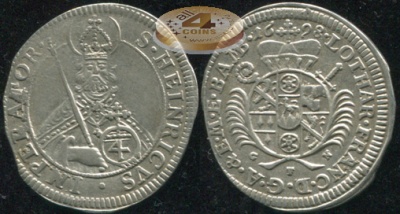 Священная Римская империя [Майнц]. 1 батцен. 1698.GFN (aXF. Серебро)
