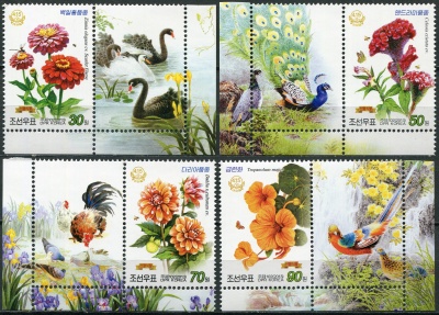 КНДР. 2013. Садовые цветы (II) (Серия Почтовых марок. MNH OG)