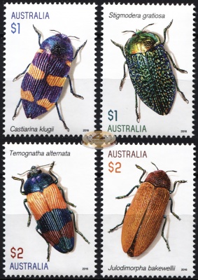 Австралия. 2016. Жуки-Златки [Buprestidae] (Серия. MNH OG)