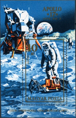 Венгрия. 1973. Аполлон 17 - пилотируемый космический корабль (Блок. MNH OG)