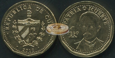 Куба. 1 песо. 2012 (Unc)