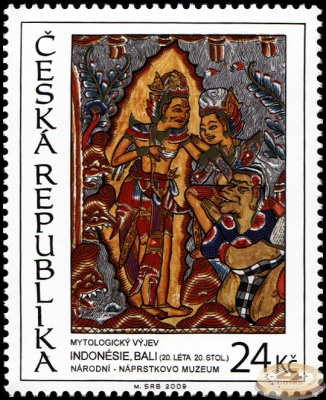 Чехия. 2009. Мифологические сцены, Индонезия. Бали [1920-е] (Почтовая марка. MNH OG)