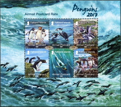 Фолклендские острова. 2013. Пингвины (Малый лист. MNH OG)