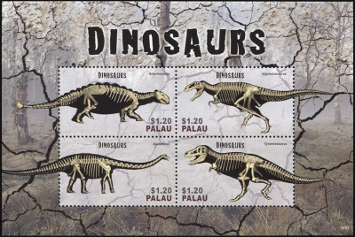 Палау. 2014. Динозавры II (М.Лист. MNH OG)