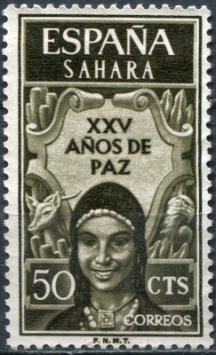 Испанская Сахара. 1965. 25 лет мира (Почтовая марка. MNG)