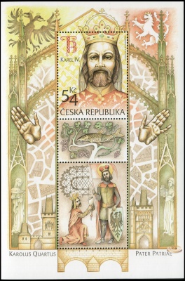 Чехия. 2016. Карл IV Люксембургский [1316-1378] (Блок. MNH OG)